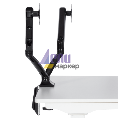 Стойка за два монитора с газов амортисьор Carmen CR-502-2 - черна