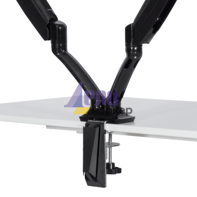 Стойка за два монитора с газов амортисьор Carmen CR-502-2 - черна