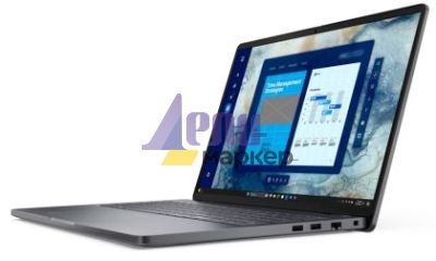 Лаптоп Dell Pro 16 PC16250, Intel 5 120U (10 cores, up to 5.0 GHz), 16" FHD+(1920x1200) 300nits AG, 16 GB: 1x16 GB, DDR5, 5600 MT/s, 256 GB TLC SSD, Intel Graphics, FHD HDR IR Cam and Mic, Wi-Fi 6E, FPR, Backlit Kb, Win11 Pro, Magnetite, 3Y PS