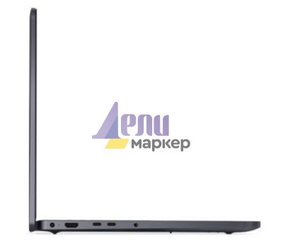 Лаптоп Dell Pro 16 PC16250, Intel 5 220U SIPP (10 cores, up to 5.0 GHz), 16" FHD+(1920x1200) 300nits AG, 16 GB: 1x16 GB, DDR5, 5600 MT/s, 512 GB SSD, Intel Graphics, FHD HDR IR Cam and Mic, Wi-Fi 6E, FPR, Backlit Kb, Win11 Pro, Magnetite, 3Y PS
