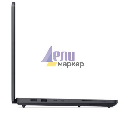Лаптоп Dell Pro Max 14 MC14250, Intel 7 255H (24MB, 16 cores, up to 5.10 GHz Turbo), 14.0" FHD+(1920x1200) 300nits AG, 16GB: 1x16GB, DDR5, 7500 MT/s, LPCAMM, 512GB, UMA Graphics, FHD+IR Cam, and Mic, Wi-Fi 7, FPR, Backlit Kb, Win11 Pro, Magnetite, 3Y PS