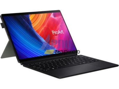 Лаптоп Asus ProArt PZ13 HT5306QA-LX002W,Qualcomm Snapdragon X Plus X1P 42 100 NPU up to 45TOPS),13.3 " WQXGA+(WQ+) 2880X1800 16:10 ,DDR5 16 GB (8*2), 1TB PCIEG4,Qualcomm Adrenoi GPU WiFi 6e, Windows 11 ,Nano Black