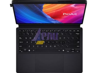 Лаптоп Asus ProArt PZ13 HT5306QA-LX002W,Qualcomm Snapdragon X Plus X1P 42 100 NPU up to 45TOPS),13.3 " WQXGA+(WQ+) 2880X1800 16:10 ,DDR5 16 GB (8*2), 1TB PCIEG4,Qualcomm Adrenoi GPU WiFi 6e, Windows 11 ,Nano Black