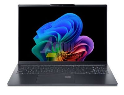 Лаптоп Acer Swift GO 16, SFG16-61-R418, AMD Ryzen 7 350 with AI (Up to 5.0GHz, 16MB), 16” WUXGA+ OLED 120Hz, Adobe&DCI-P3 100%, 1*32GB DDR5, 1024GB PCIe NVMe SSD, AMD Radeon 860M, QHD IR cam, WIFI7+BT, Win 11 Home,Titanium Gray