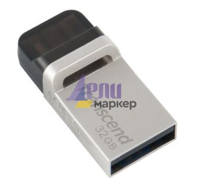 Памет Transcend 32GB, JF880, OTG, USB3.0, Silver