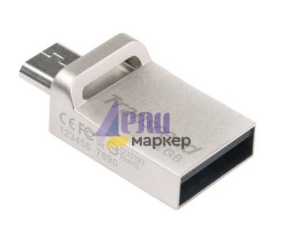 Памет Transcend 32GB, JF880, OTG, USB3.0, Silver