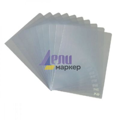 Джоб L-образен Herlitz A4, 110 микрона, Прозрачен, 10 бр.