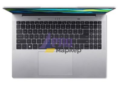 Лаптоп Acer Aspire Lite 16, AL16-52P-50A8, i5 1334U (up to 4.60GHz, 12MB), 16" WUXGA (1920 x 1200)IPS, 1*16GB DDR5 4800MHz (1 slot free), 512GB PCIe NVMe SSD, Intel Iris Xe Graphics, 2.0MP FHD Cam, Wi-Fi 6AX201+BT 5.1, No OS, Silver