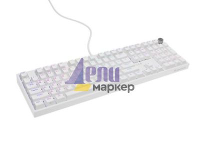 Клавиатура Genesis Mechanical Gaming Keyboard Thor 404 White RGB Backlight Gateron Yellow Pro, US Layout