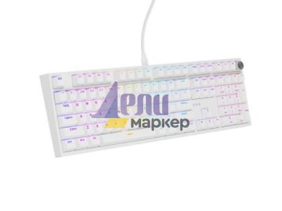 Клавиатура Genesis Mechanical Gaming Keyboard Thor 404 White RGB Backlight Gateron Yellow Pro, US Layout