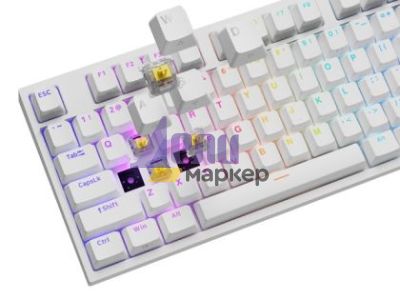 Клавиатура Genesis Mechanical Gaming Keyboard Thor 404 White RGB Backlight Gateron Peach Silent, US Layout