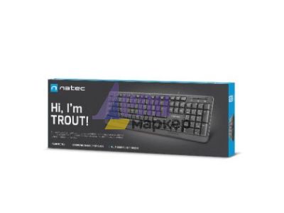 Клавиатура Natec Keyboard Trout US Layout Slim, Black