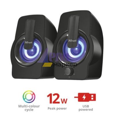 Тонколони TRUST Gemi 2.0 Speaker RGB Black