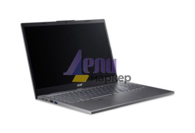 Лаптоп Acer Aspire A15-61M-R7W7, AMD Ryzen 7 8840HS (up to 5.10GHz, 16MB), 15.6" FHD IPS SlimBezel, 16GB DDR5 (2x8GB), 512GB PCIe NVMe SSD, AMD Radeon 780M, Wifi 802.11AX, BT, FP, FHD Cam, KB Backlight, No OS, Steel Gray