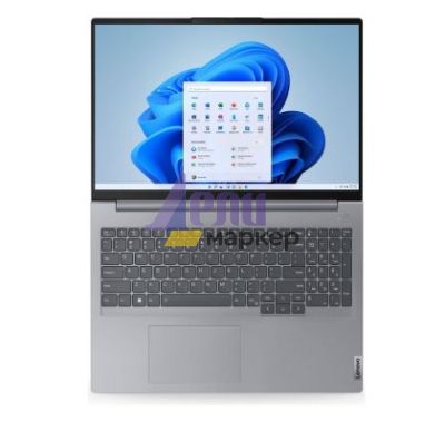 Лаптоп Lenovo ThinkBook 16 G7 Intel Core Ultra 7 155H (up to 4.8GHz, 24MB), 16GB DDR5 5600MHz, 1TB SSD, 16" WUXGA (1920x1200) IPS AG, Intel Arc Graphics, FHD&IR Cam, Backlit KB, Arctic Grey, WLAN, BT, FPR, DOS, 3Y CCI