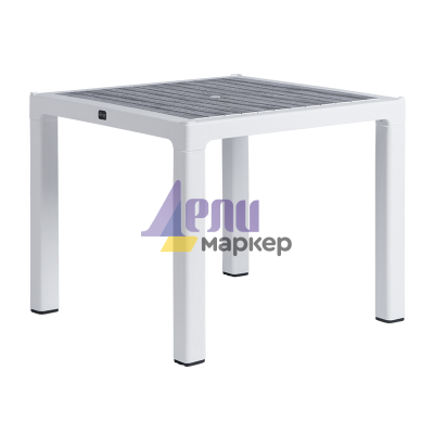 Пластмасова градинска маса ZER 90 - бяло / антрацит