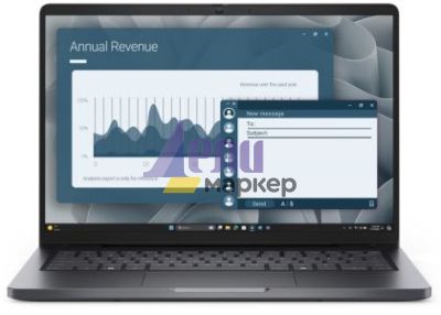 Лаптоп Dell Pro 14 PC14255, AMD Ryzen 5 220, 14" FHD+(1920x1200) IPS, 300nits AG, 1x16 GB DDR5 5600 MT/s, 512 GB SSD, AMD Radeon 740M graphics, FHD HDR IR Cam and Mic, Wi-Fi 6E, FPR, Backlit Kb, Win11 Pro, Magnetite + Dell Pro 14-16 Premium Slim Backpack