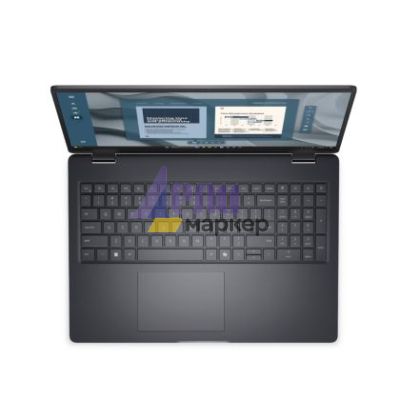 Лаптоп Dell Pro 16 PC16255, AMD Ryzen 5 220, 16.0" FHD+(1920x1200) IPS, AG, 300nits AG, 1x8GB, DDR5, 5600 MT/s, 512 GB SSD, AMD Radeon 740M, FHD HDR + IR Cam and Mic, Wi-Fi 6E, FPR, Backlit Kb, Win 11 Pro, 3Y PS, Magnetite + Dell Pro 14-16 Premium Slim Ba