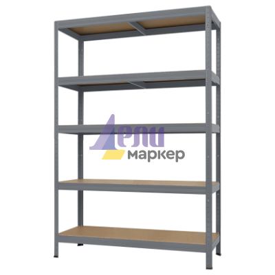 Метален стелаж STAR PLUS 180x120x60 см, до 250 кг на рафт - сив