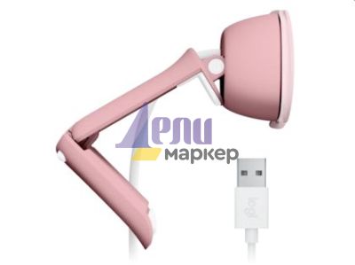 Уебкамера Logitech Brio 100 Full HD Webcam - ROSE - USB - N/A - EMEA28-935 - WEBCAM