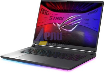 Лаптоп Asus Strix G18 G815LW-S9035W, INTEL ARL HX Ultra 9, 18.0  WQXGA 2560X1600 16:10 Bend+500nits,AG, 240 Hz,DDR5 32GB ( 16GB DDR5-5600 SO-DIMM *2 ) ,2TB G4, RTX5080  16GB,Wi-Fi 7 ,Backlit Chiclet Keyboard 4-Zone RGB, Windows 11,Eclipse Gray, Backpack