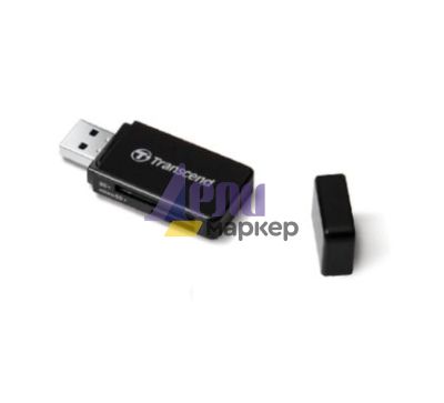 Четец за карти Transcend SD/microSD Card Reader, USB 3.0/3.1 Gen 1, Black