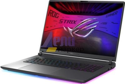 Лаптоп Asus Strix G18 G815LP-S9039,Intel Ultra 9 275HX 2.7 GHz (36MB Cache, up to 5.4 GHz, 24 cores),18"(2560x1600),16:10 Bend+500nits,240Hz,DDR5 32GB (16GB DDR5-5600 SO-DIMM*2), 1TB, RTX 5070 8GB GDDR6,Wi-Fi 7 ,Backlit Chiclet Keyboard 1-Zone RGB, Eclips
