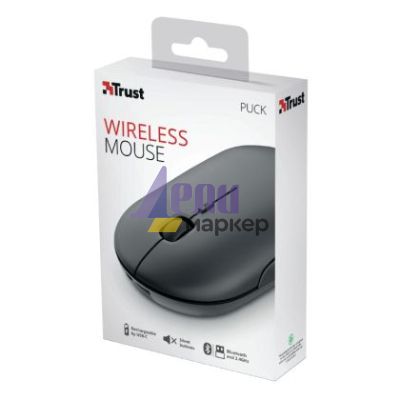 Мишка TRUST Puck Wireless & BT Rechargeable Mouse Black