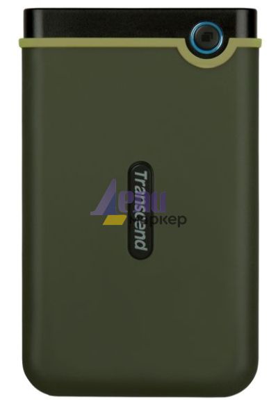 Твърд диск Transcend 1TB, 2.5" Portable HDD, StoreJet M3, Military Green, Slim