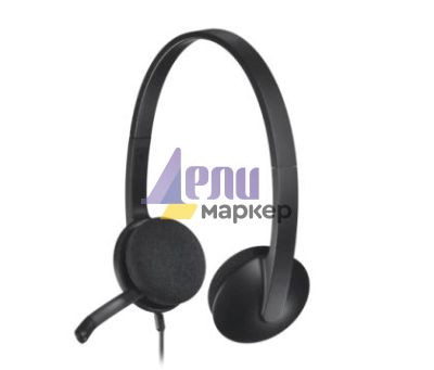 Слушалки Logitech H340 USB Computer Headset, Black