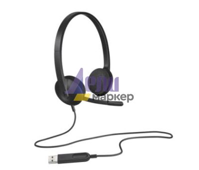 Слушалки Logitech H340 USB Computer Headset, Black