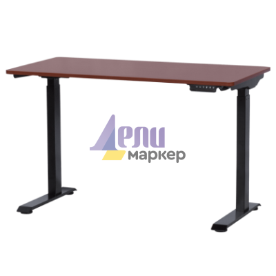 Ергономично бюро с регулиране на височината Carmen CR-119 - махагон-черен