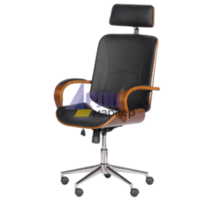 Президентски офис стол Carmen 6401 - орех - черно