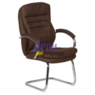 Посетителски стол Carmen 6154 - кафяв