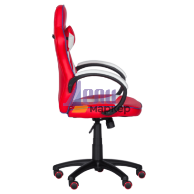 Геймърски стол с футболни мотиви Carmen 6300 - червено-бял