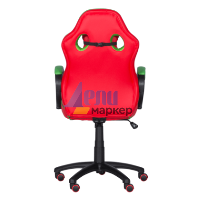 Геймърски стол с футболни мотиви Carmen 6304 - червено-зелен