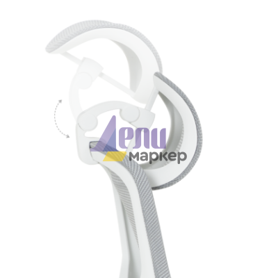 Ергономичен стол Carmen 7901 W еко кожа - сив-светлозелен