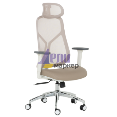 Ергономичен стол Carmen 7901 W еко кожа - кафе