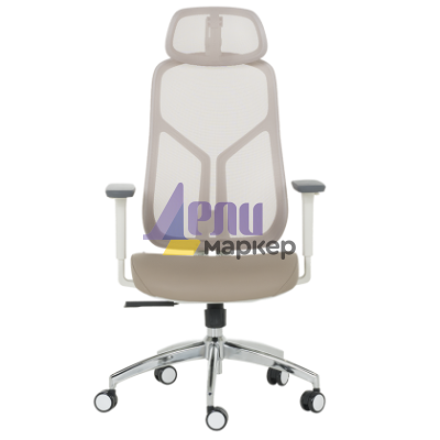 Ергономичен стол Carmen 7901 W еко кожа - кафе