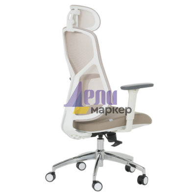 Ергономичен стол Carmen 7901 W еко кожа - кафе