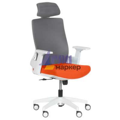 Президентски офис стол Carmen 7546 - оранжев - сив