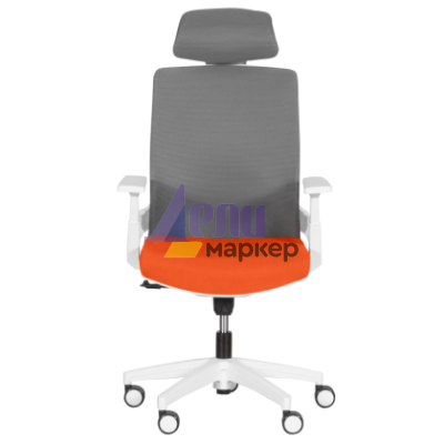 Президентски офис стол Carmen 7546 - оранжев - сив