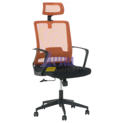 Президентски офис стол Carmen 7562 - черно - оранжево