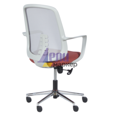 Работен офис стол Carmen 7063 - сив-червен