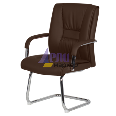 Посетителски стол Carmen 6540 - кафяв