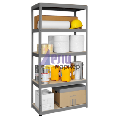 Метален стелаж STAR 180x90x45 см, до 350 кг на рафт - сив