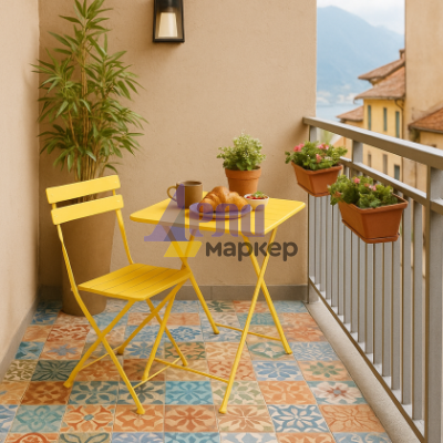 Сгъваема кетъринг маса OKENE - жълта