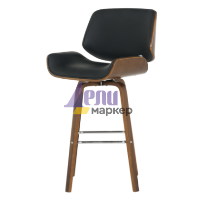 Бар стол Carmen 4027 - орех / черен