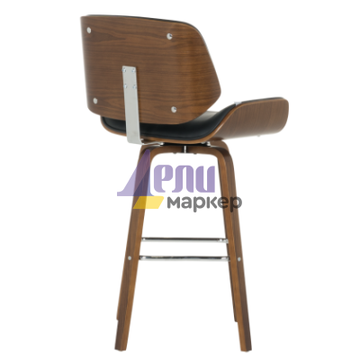 Бар стол Carmen 4027 - орех / черен