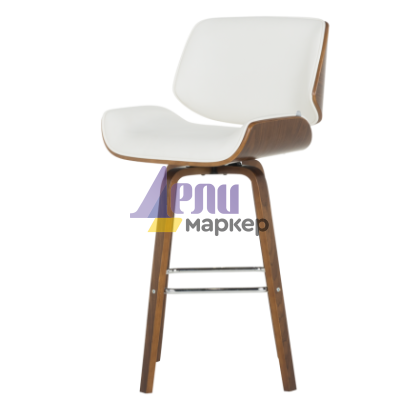 Бар стол Carmen 4027-2 - орех / бял